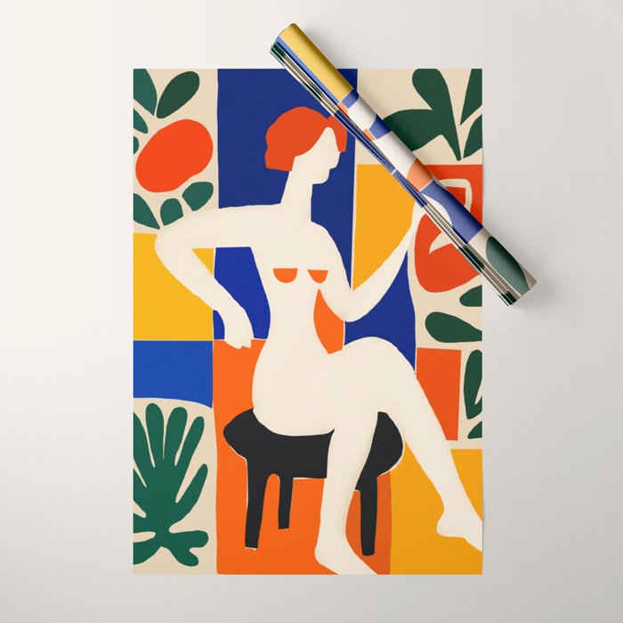 Sitting Muse cut out Wrapping Paper Gallery Image 1