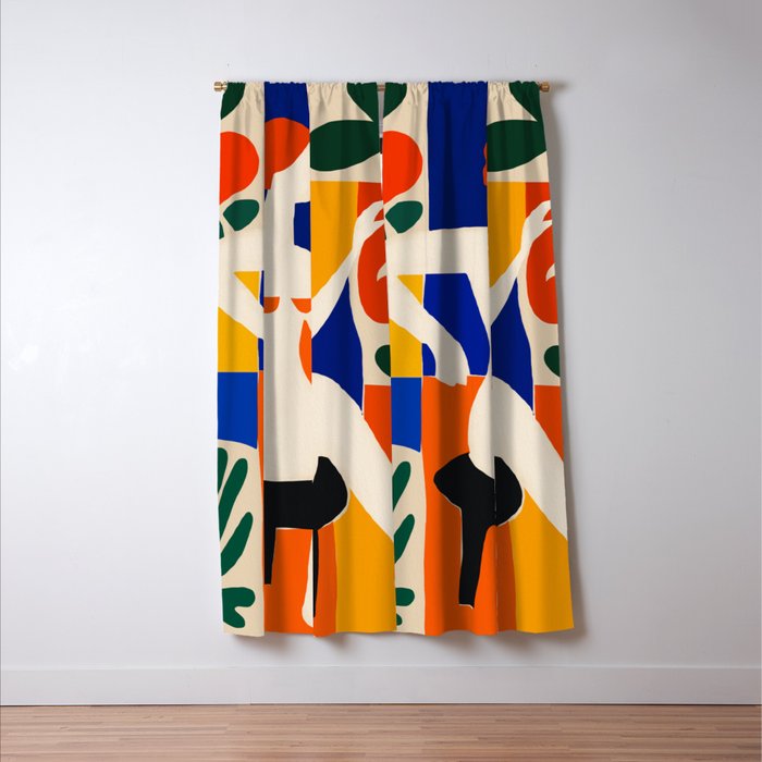 Sitting Muse cut out Window Curtain Gallery Image 3