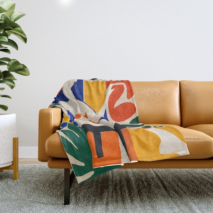 Sitting Muse cut out Throw Blanket Gallery Image 1