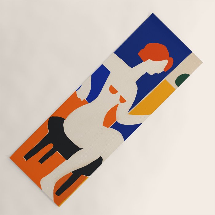 Sitting Muse cut out Yoga Mat Gallery Image 1
