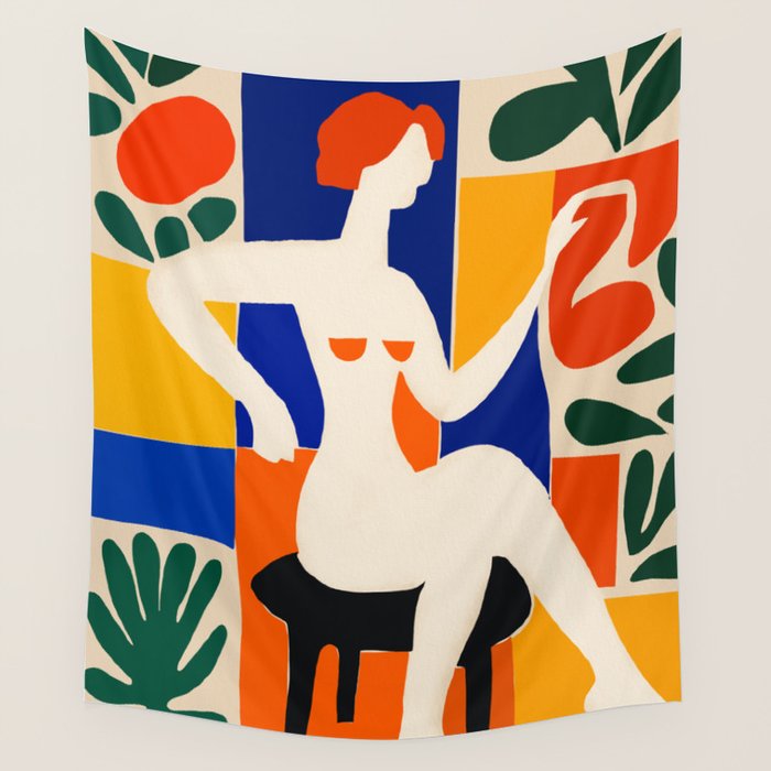 Sitting Muse cut out Wall Tapestry Gallery Image 4