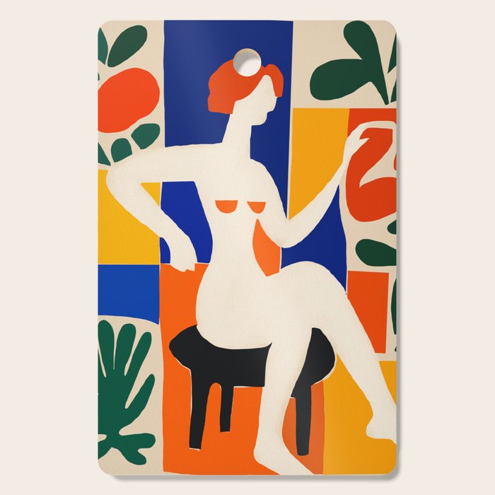 Sitting Muse cut out Cutting Board Gallery Image 1