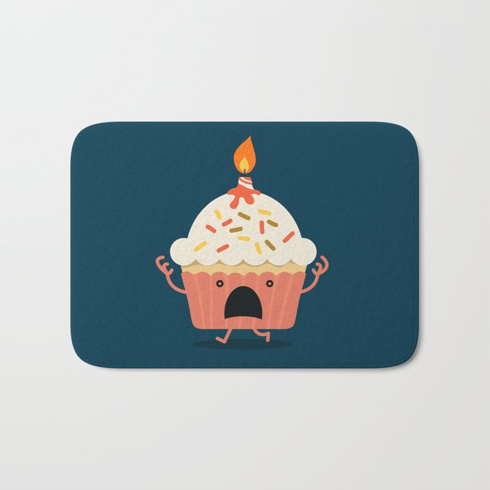 Cupcake on fire Bath Mat Gallery Image 1