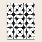 Midcentury Modern Atomic Starburst Pattern in Black and White Notebook Gallery Image 4