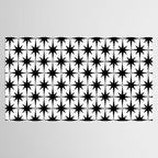 Midcentury Modern Atomic Starburst Pattern in Black and White Tablecloth Gallery Image 2