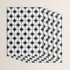 Midcentury Modern Atomic Starburst Pattern in Black and White Wrapping Paper Gallery Image 3