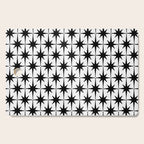 Midcentury Modern Atomic Starburst Pattern in Black and White Cutting Board Gallery Image 1