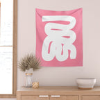 Pastel Pink Wiggle Run Wall Tapestry Gallery Image 2