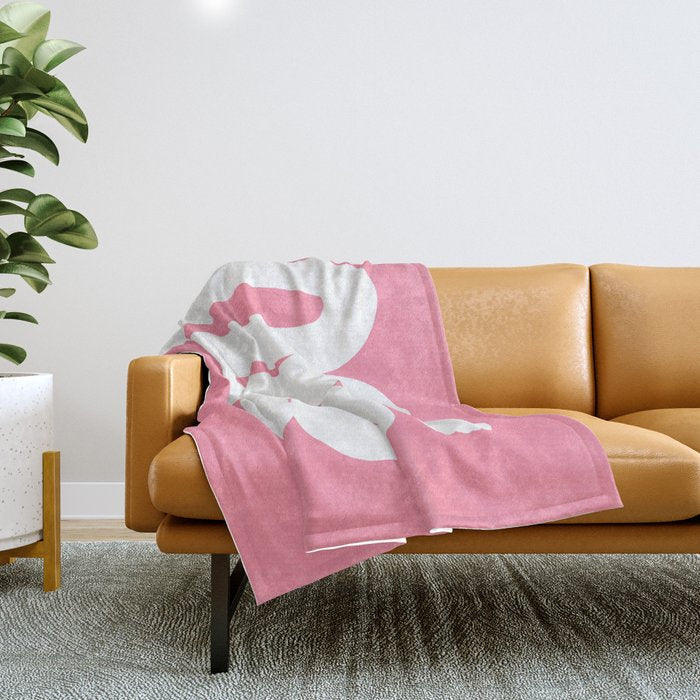 Pastel Pink Wiggle Run Throw Blanket Gallery Image 1