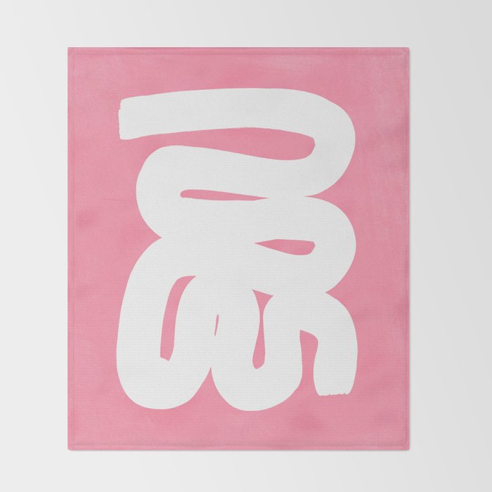 Pastel Pink Wiggle Run Throw Blanket Gallery Image 2