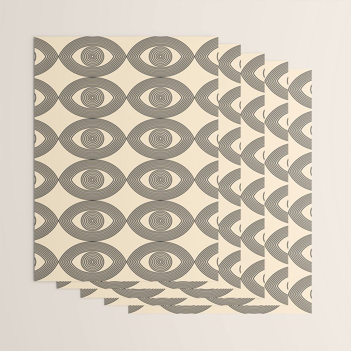 Abstraction_EYE_LINE_POP_ART_Minimalism_001X Wrapping Paper Gallery Image 3