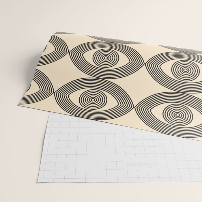 Abstraction_EYE_LINE_POP_ART_Minimalism_001X Wrapping Paper Gallery Image 2