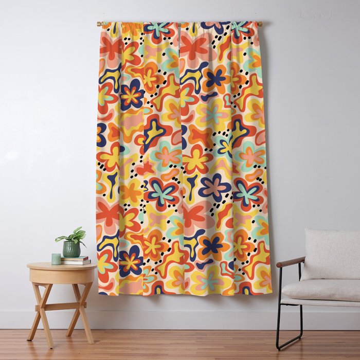 Adeline summer floral Window Curtain Gallery Image 5