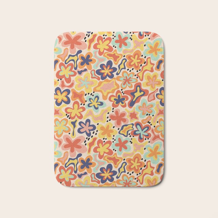 Adeline summer floral Bath Mat Gallery Image 1