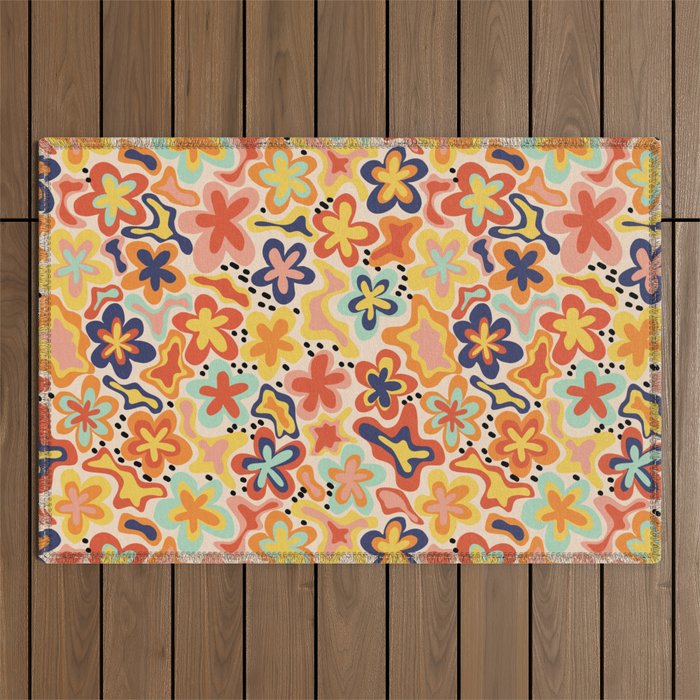 Adeline summer floral Outdoor Rug Gallery Image 1