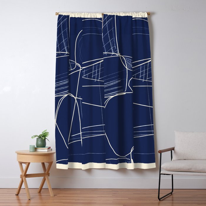 Minimal Abstract Line Art 14 Window Curtain Gallery Image 5