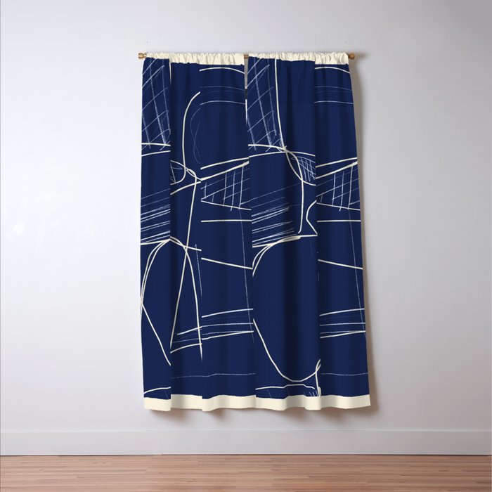 Minimal Abstract Line Art 14 Window Curtain Gallery Image 3
