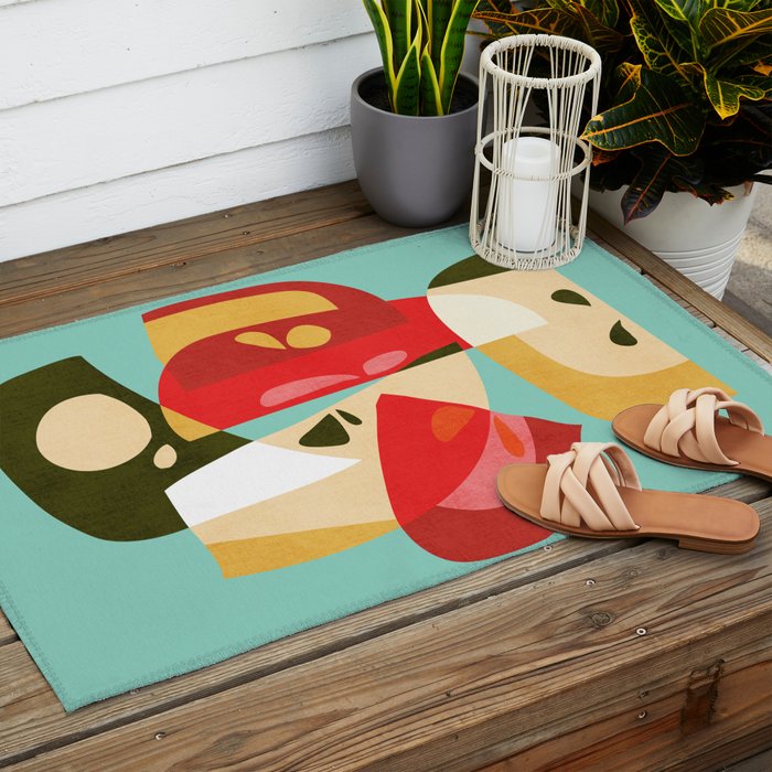 Apple Slices Outdoor Rug Gallery Image 2