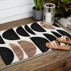 Mid-Century Modern Pattern No.7 - Concrete and Wood Outdoor Rug Gallery Image 2