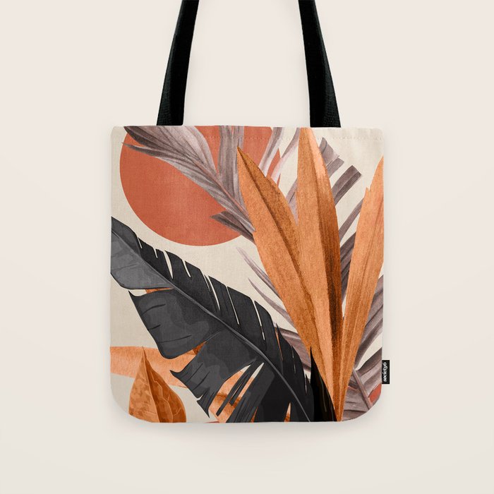 Abstract Art Tropical Leaves 160 Tote Bag Gallery Image 1