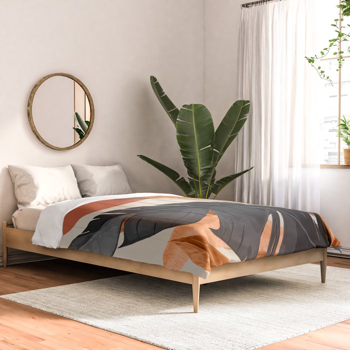 Abstract Art Tropical Leaves 160 Comforter Gallery Image 2