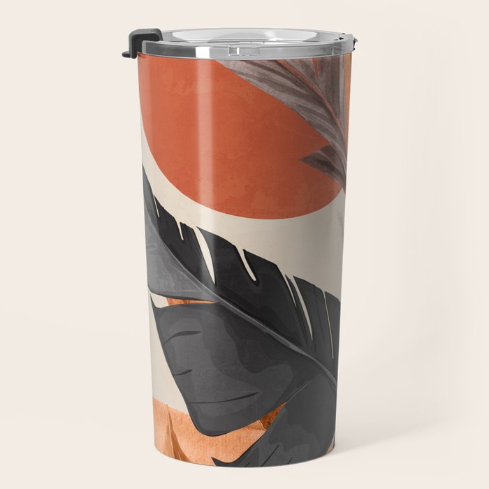 Abstract Art Tropical Leaves 160 Travel Mug Gallery Image 3