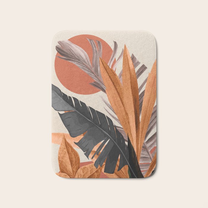 Abstract Art Tropical Leaves 160 Bath Mat Gallery Image 1