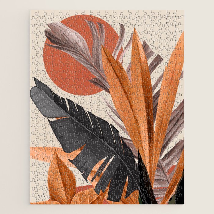 Abstract Art Tropical Leaves 160 Jigsaw Puzzle Gallery Image 1