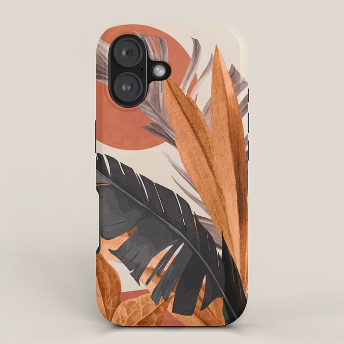 Abstract Art Tropical Leaves 160 iPhone Case Gallery Image 1
