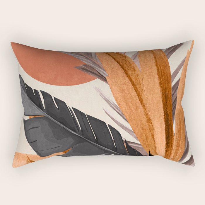 Abstract Art Tropical Leaves 160 Rectangular Pillow Gallery Image 1