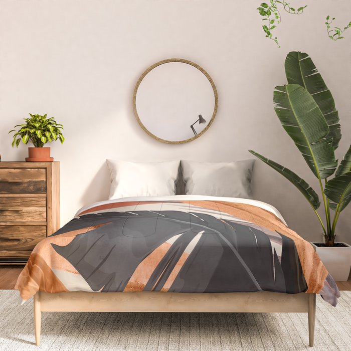 Abstract Art Tropical Leaves 160 Comforter Gallery Image 3