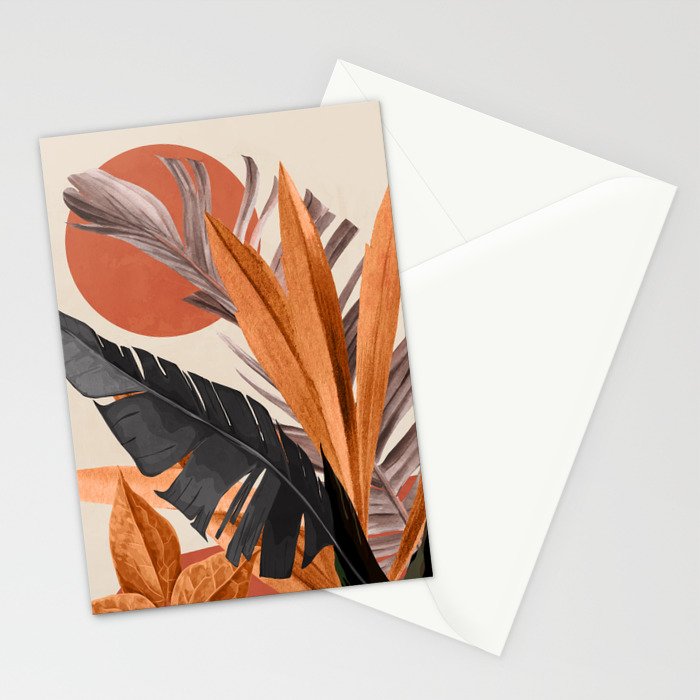 Abstract Art Tropical Leaves 160 Stationery Card Gallery Image 2