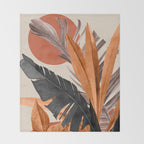 Abstract Art Tropical Leaves 160 Throw Blanket Gallery Image 2