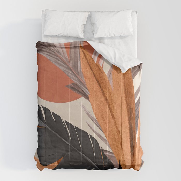 Abstract Art Tropical Leaves 160 Comforter Gallery Image 6