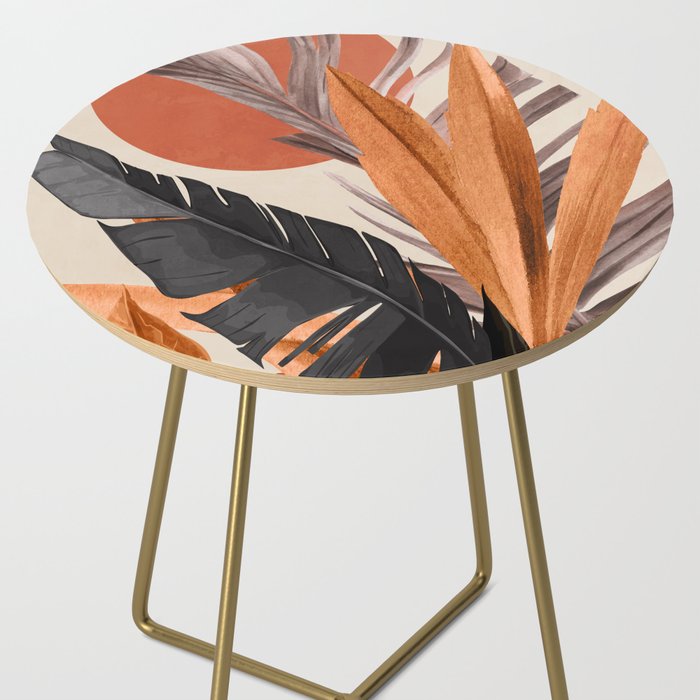 Abstract Art Tropical Leaves 160 Side Table Gallery Image 2