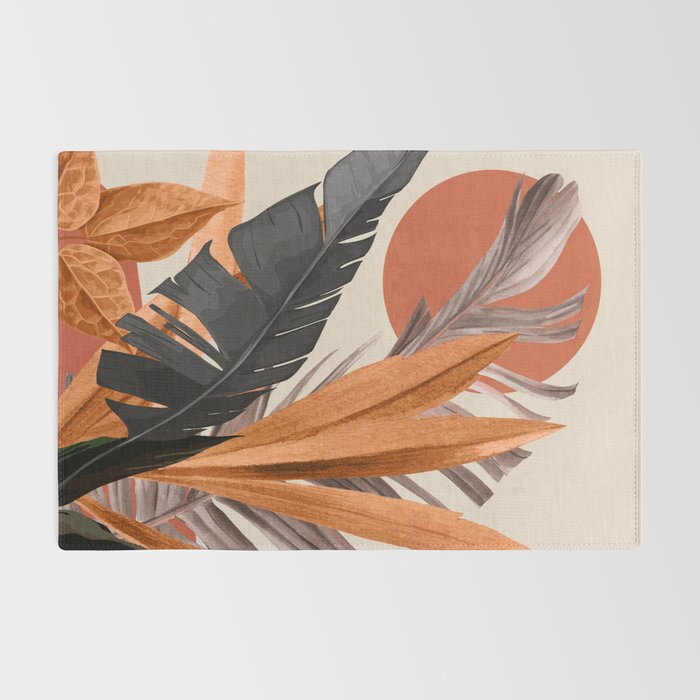 Abstract Art Tropical Leaves 160 Rug Gallery Image 2