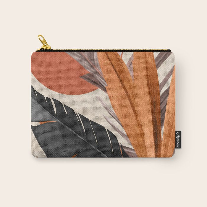 Abstract Art Tropical Leaves 160 Carry All Pouch Gallery Image 1