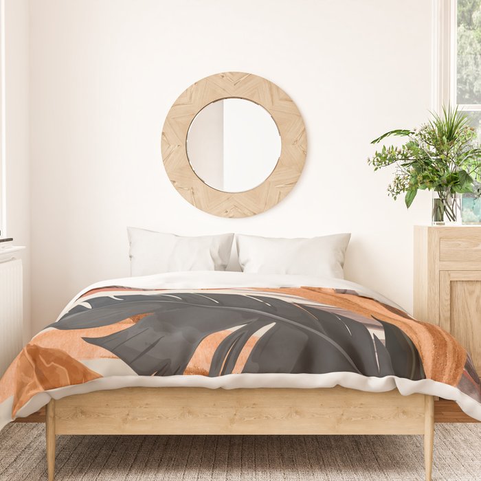 Abstract Art Tropical Leaves 160 Duvet Cover Gallery Image 3