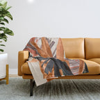 Abstract Art Tropical Leaves 160 Throw Blanket Gallery Image 1