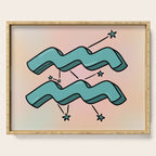 Aquarius Symbol Serving Tray Gallery Image 1