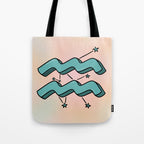 Aquarius Symbol Tote Bag Gallery Image 1