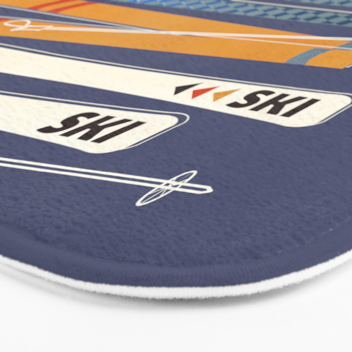 Retro Colorful Skis Bath Mat Gallery Image 3