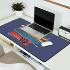 Retro Colorful Skis Desk Mat Gallery Image 2