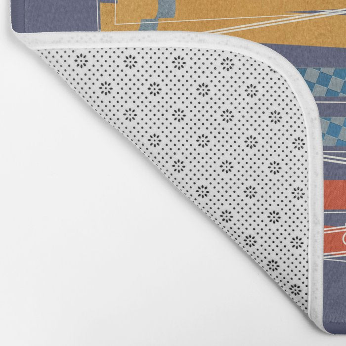 Retro Colorful Skis Bath Mat Gallery Image 2