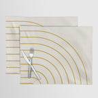 Minimal Arch XXXVI Creme and Orange Modern Geometric Lines Placemat Gallery Image 1