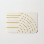 Minimal Arch XXXVI Creme and Orange Modern Geometric Lines Bath Mat Gallery Image 1