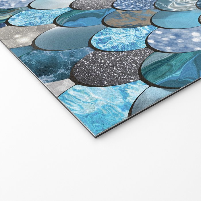 Mermaid Ocean Blue Pattern Welcome Mat Gallery Image 2