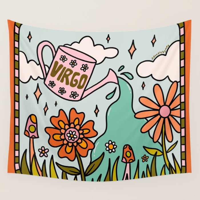 Virgo Garden Wall Tapestry Gallery Image 4