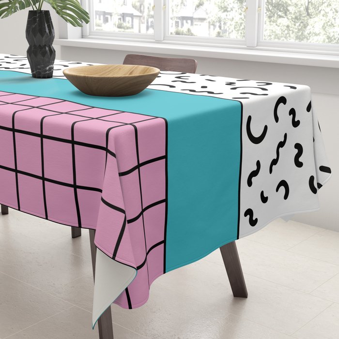 Memphis pattern 60 - 80s / 90s Retro Tablecloth Gallery Image 3