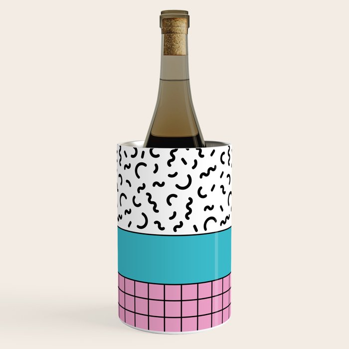 Memphis pattern 60 - 80s / 90s Retro Wine Chiller Gallery Image 2